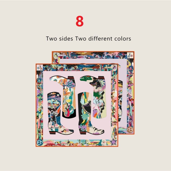 Silk scarf for women, size: 90cm, no box. SF20-8-10