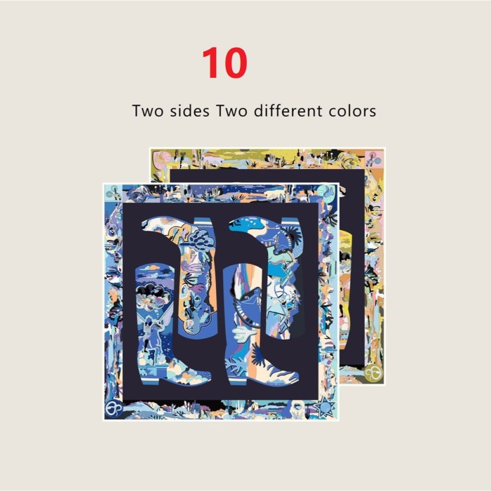 Silk scarf for women, size: 90cm, no box. SF20-8-10