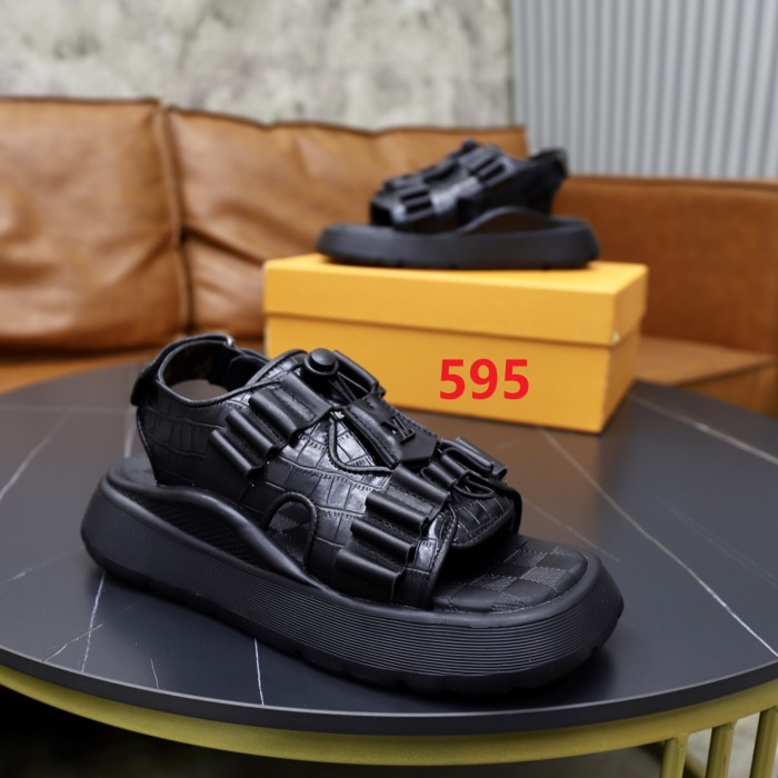 Women men leather flat sandals shoes,size 35-45, SS110-595