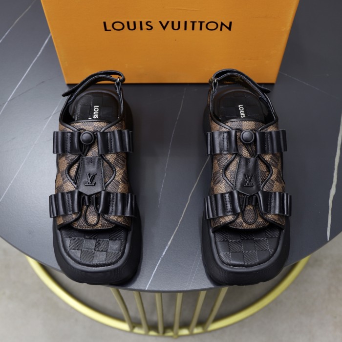 Women men leather flat sandals shoes,size 35-45, SS110-596