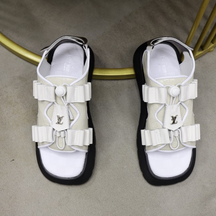 Women men leather flat sandals shoes,size 35-45, SS110-597