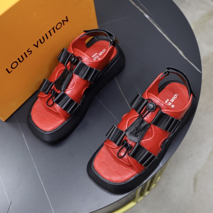 Women men leather flat sandals shoes,size 35-45, SS110-594