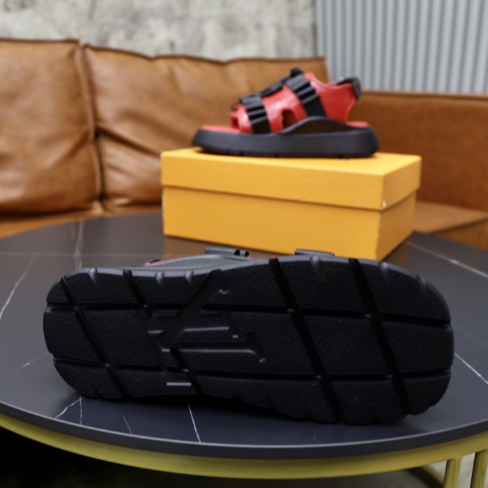 Women men leather flat sandals shoes,size 35-45, SS110-594