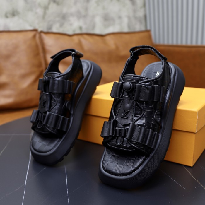 Women men leather flat sandals shoes,size 35-45, SS110-595