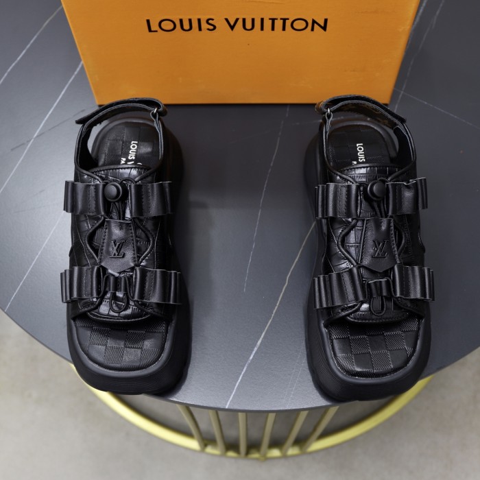 Women men leather flat sandals shoes,size 35-45, SS110-595
