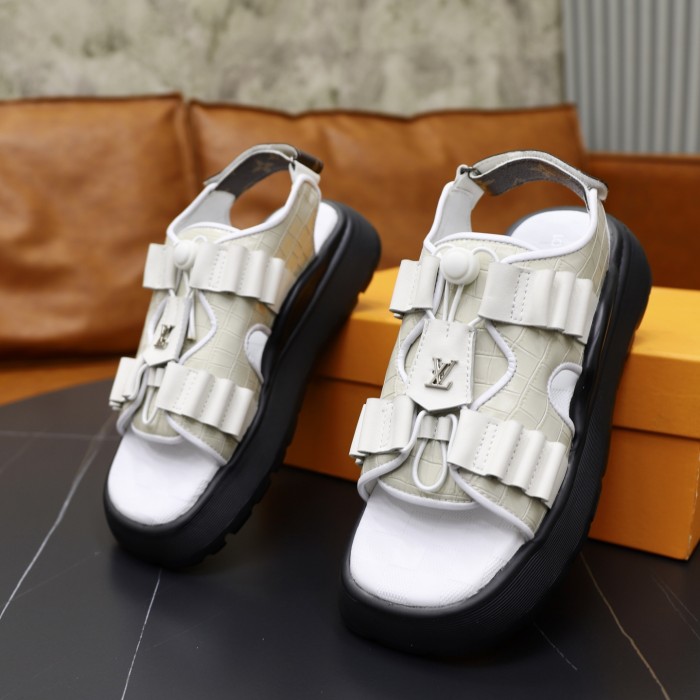 Women men leather flat sandals shoes,size 35-45, SS110-597