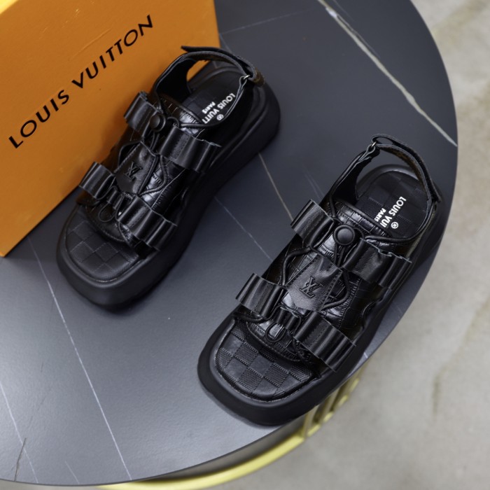 Women men leather flat sandals shoes,size 35-45, SS110-595