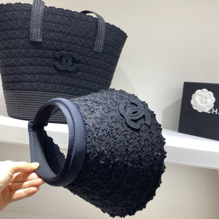 Fashion hat 🏖️➕ straw bag ⛱️ set  ,no box. HX40-54