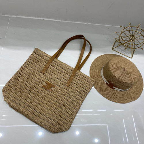 Fashion hat 🏖️➕ straw bag ⛱️ set  ,no box. HX40-35