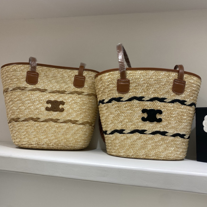 Fashion hat 🏖️➕ straw bag ⛱️ set  ,no box. HX40-25-26