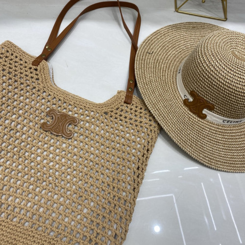 Fashion hat 🏖️➕ straw bag ⛱️ set  ,no box. HX40-36