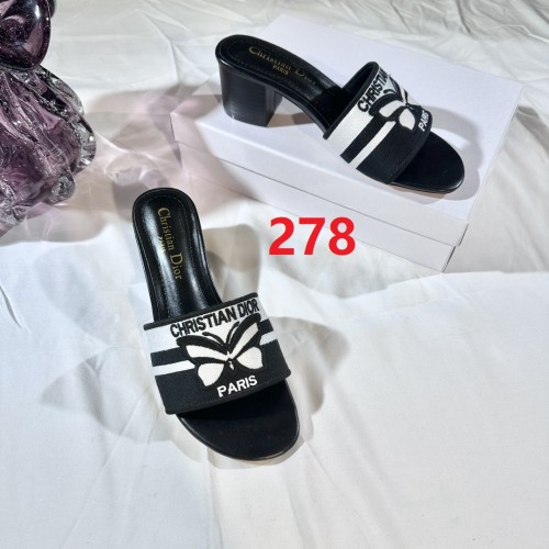 Women heel slipper shoes, size 35-42, with box,SS50-278