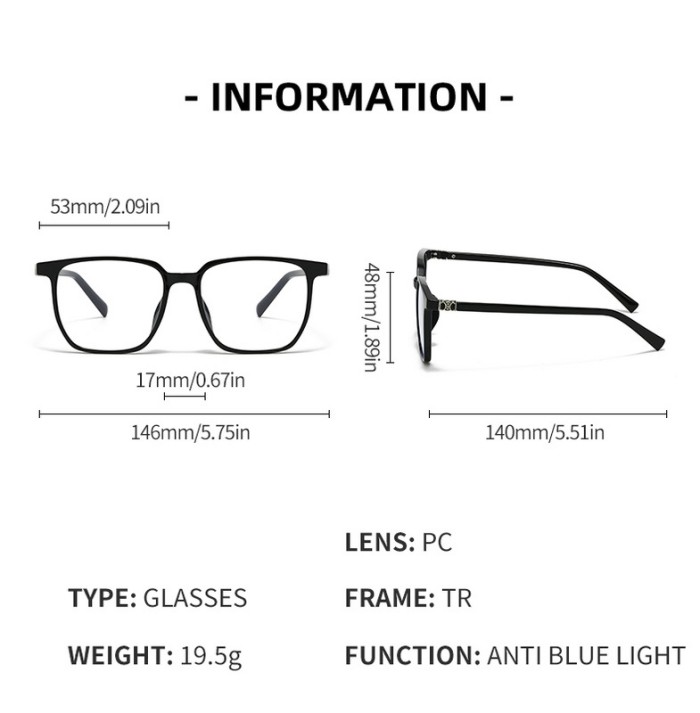 Blue light blocking sunglasses with the box and case ,G25-1597-1604