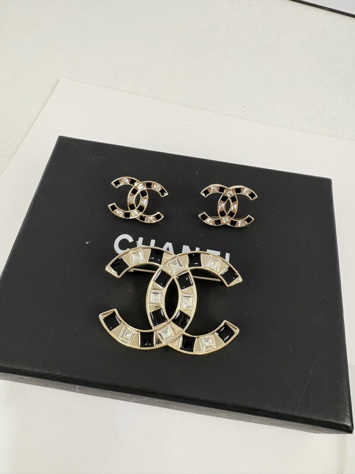 Brooch earring  jewelry ,with box,  J25-57-59