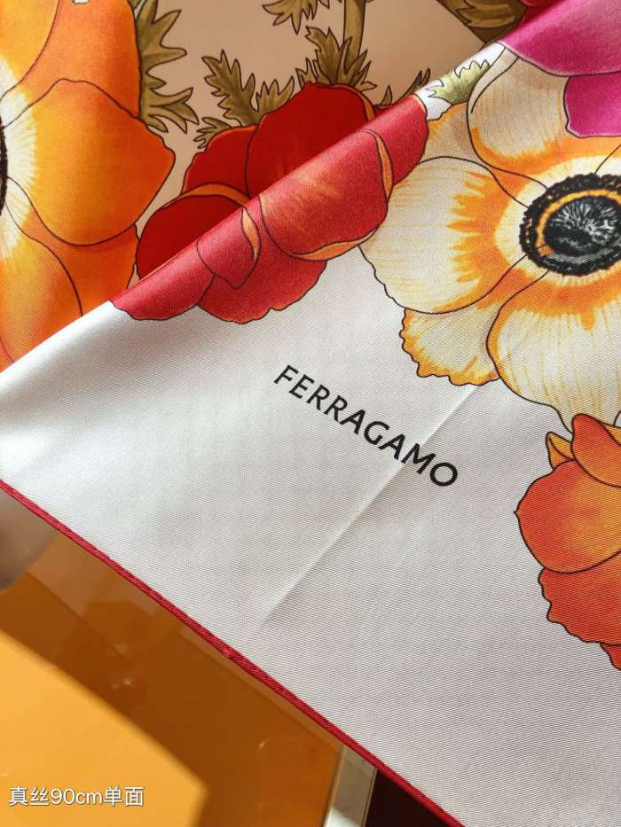 Cotton silk scarf, size 90x90cm, SF20-22