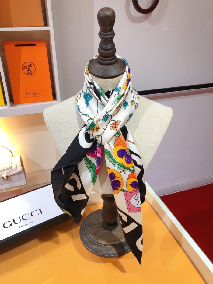 Cotton silk scarf, size 90x90cm, SF20-11