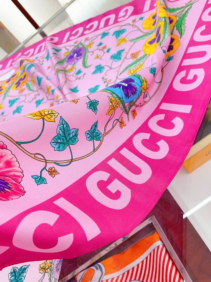 Cotton silk scarf, size 90x90cm, SF20-12