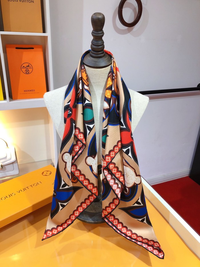 Cotton silk scarf, size 90x90cm, SF20-16