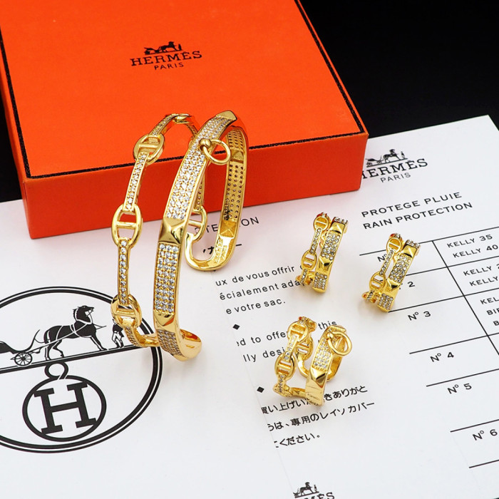 Bracelet bangle,Ring, Earring, jewelry ,with box,  J25-121-122