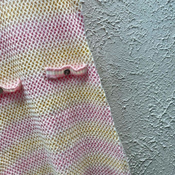 Striped knitted embroidered  dress for women，CL50-17