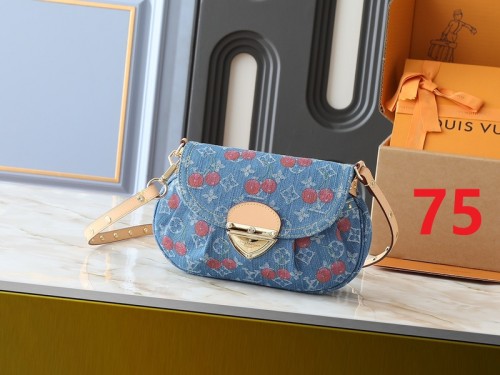 Split leather denim bag ,4A ,size 27x18x3cm,no box,  B80-75