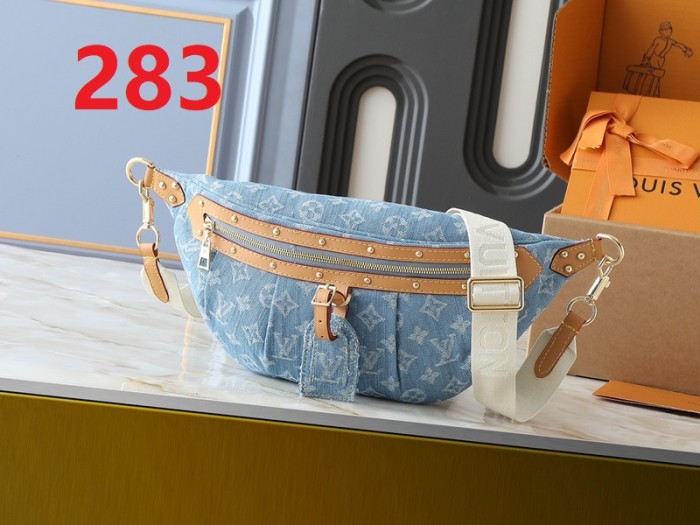Split leather denim bag ,4A ,size 38x16x7.5cm,no box,  B75-282-285