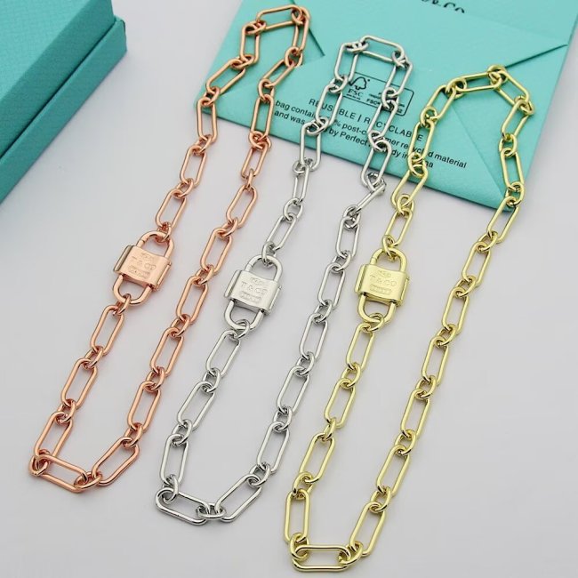 Lock necklace jewelry ,with box, J25-153
