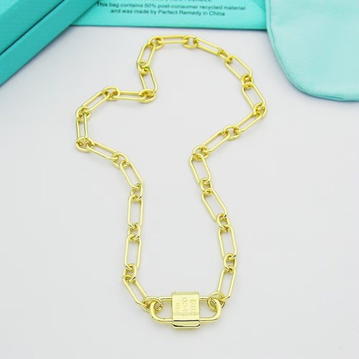 Lock necklace  jewelry ,with box,  J25-153