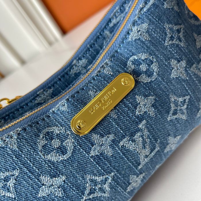 Split leather denim bag ,5A ,size 24.5x13.5x6.5cm,no box,  B88-275