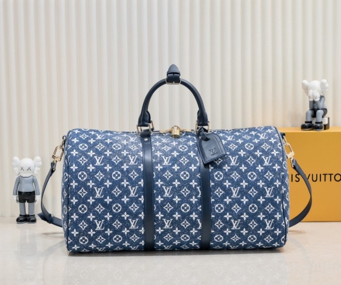 Split leather denim bag ,4A ,size 50x29x23cm,no box,  B98-135-136