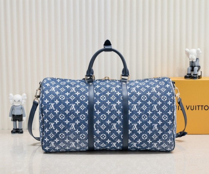 Split leather denim bag ,4A ,size 50x29x23cm,no box,  B98-135-136
