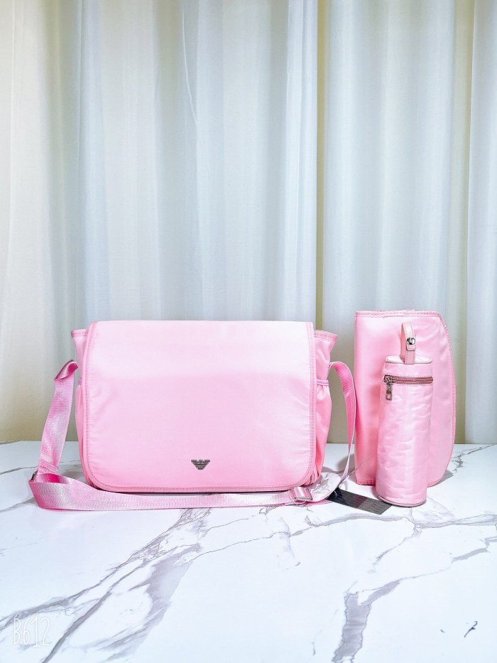 Canvas and split leather baby diaper bag + nursing bottle bag+ cushion, AAA, no box,diaper bag size  42x30x15cm,B98-129