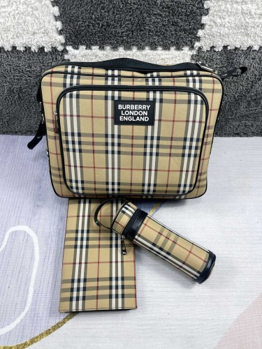 Canvas and split leather baby diaper bag + nursing bottle bag+ cushion, AAA, no box,diaper bag size  42x30x15cm,B98-130