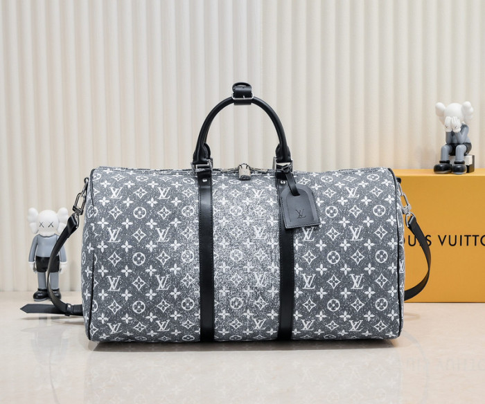 Split leather denim bag ,4A ,size 50x29x23cm,no box,  B98-135-136