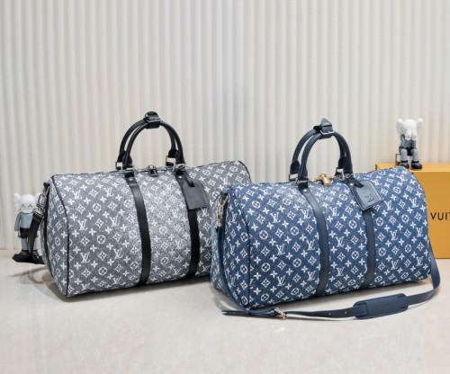 Split leather denim bag ,4A ,size 50x29x23cm,no box,  B98-135-136