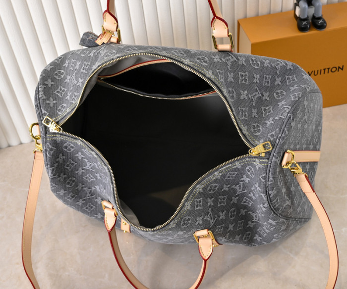 Split leather denim bag ,4A ,size 50x29x22cm,no box,  B98-133