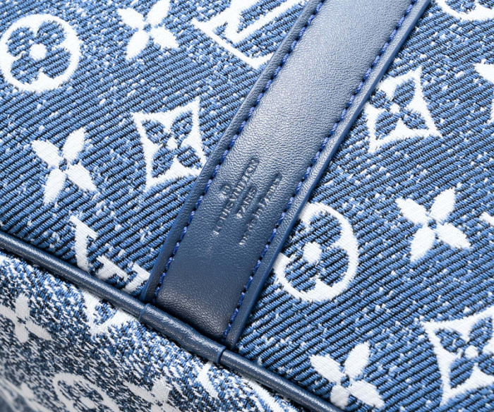 Split leather denim bag ,4A ,size 50x29x23cm,no box,  B98-135-136