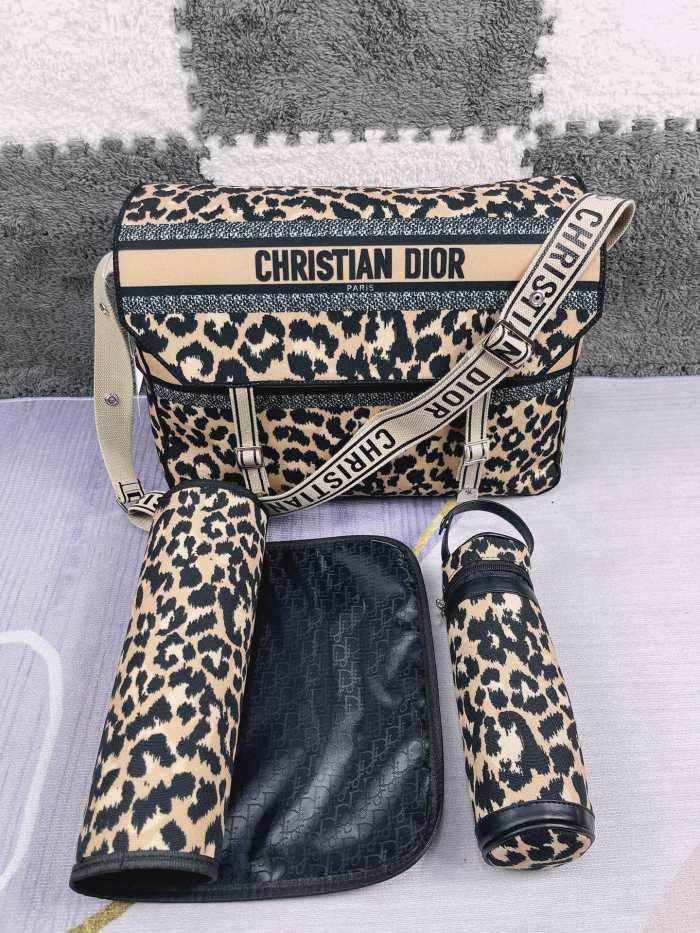 Canvas and split leather baby diaper bag + nursing bottle bag+ cushion, AAA, no box,diaper bag size  42x30x15cm,B98-132