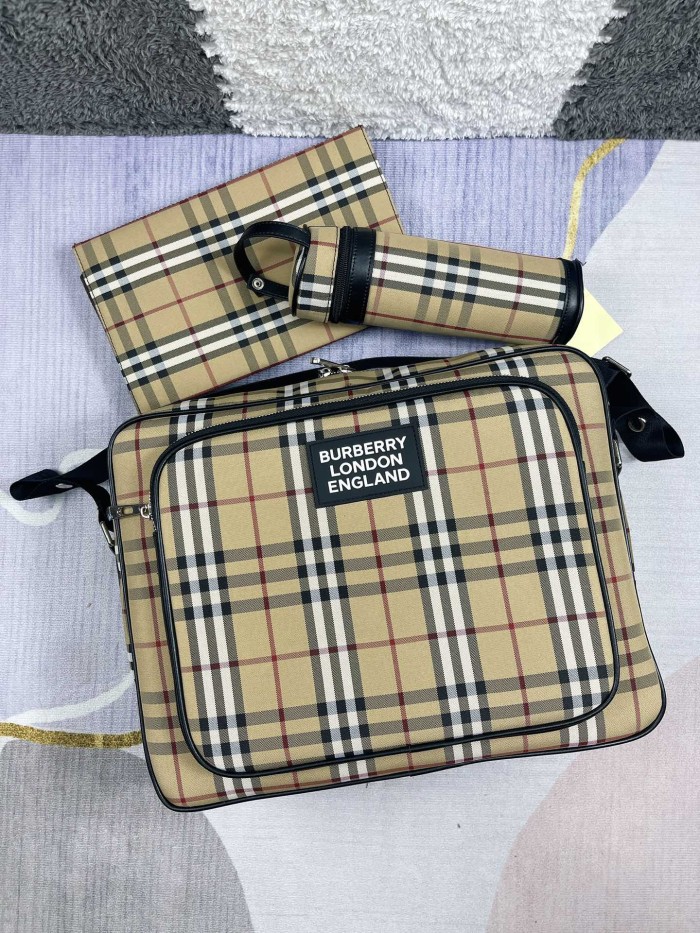 Canvas and split leather baby diaper bag + nursing bottle bag+ cushion, AAA, no box,diaper bag size  42x30x15cm,B98-130