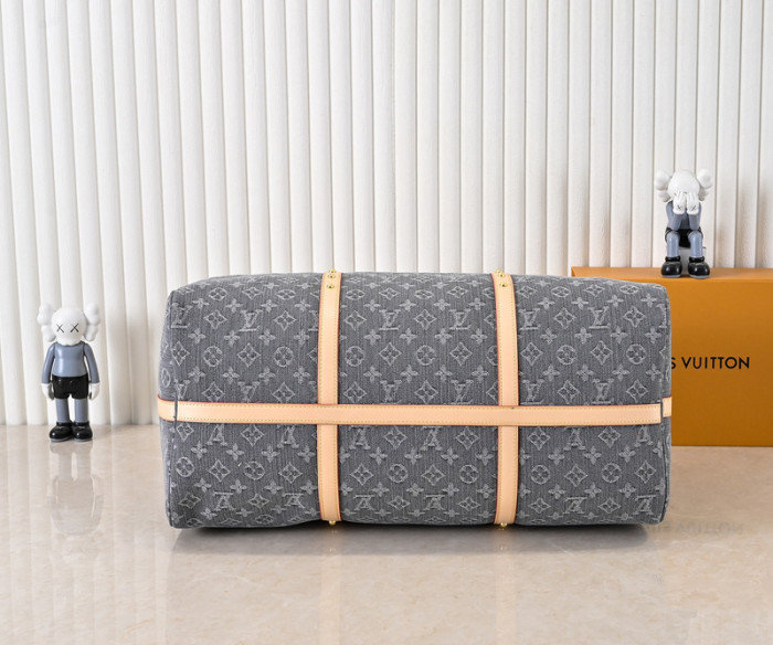 Split leather denim bag ,4A ,size 50x29x22cm,no box,  B98-133