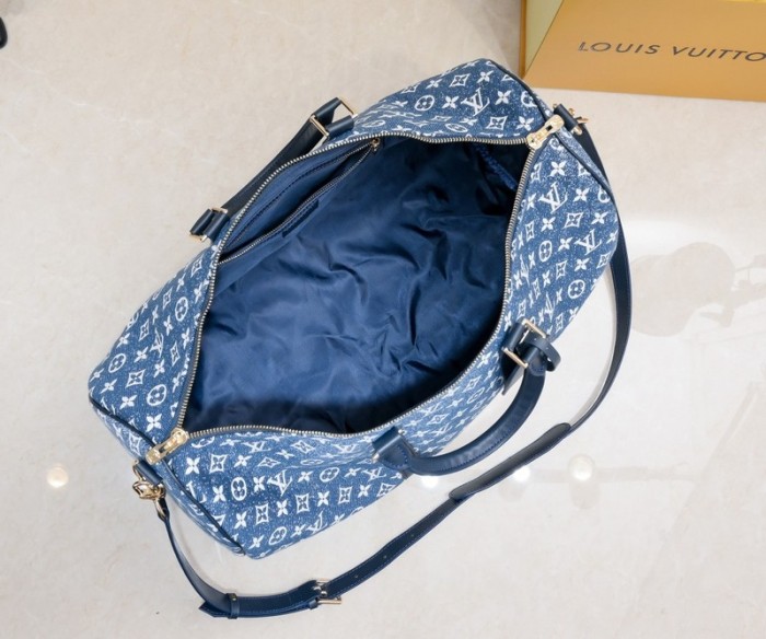 Split leather denim bag ,4A ,size 50x29x23cm,no box,  B98-135-136