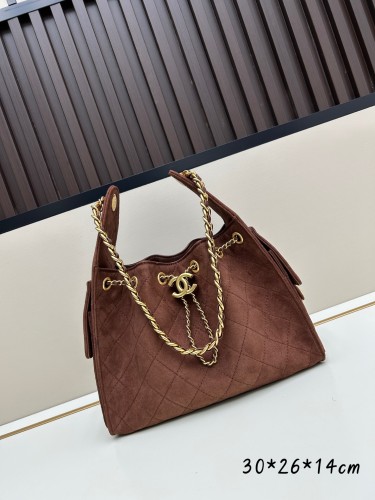 velvet-finish leather bag,5A ,size 30x26x14cm,no box,  B110-322