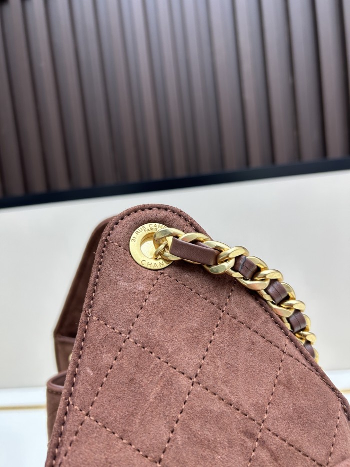 velvet-finish leather bag,5A ,size 30x26x14cm,no box,  B110-322