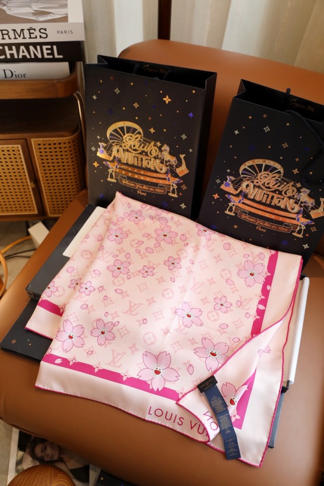 Cotton silk scarf, size 90x90cm, SF20-137