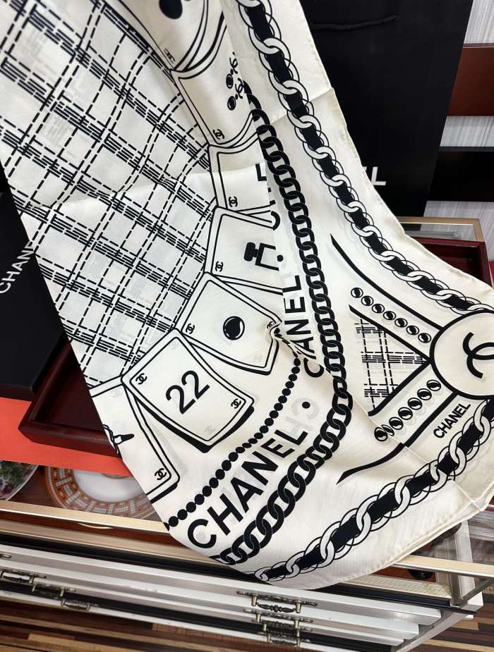 Cotton silk scarf, size 90x90cm, SF20-133-134