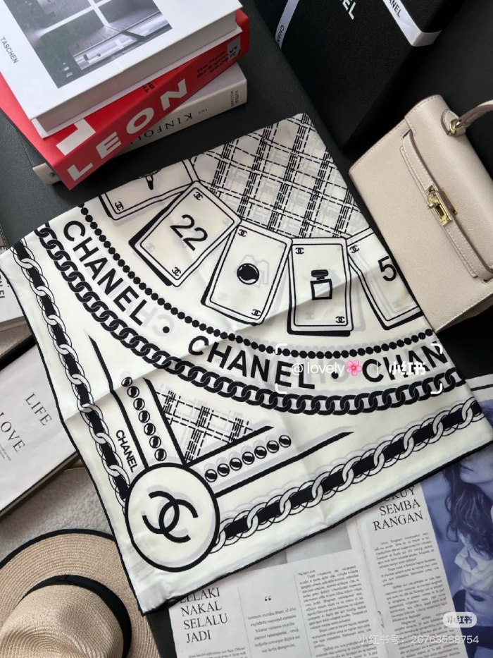Cotton silk scarf, size 90x90cm, SF20-133-134