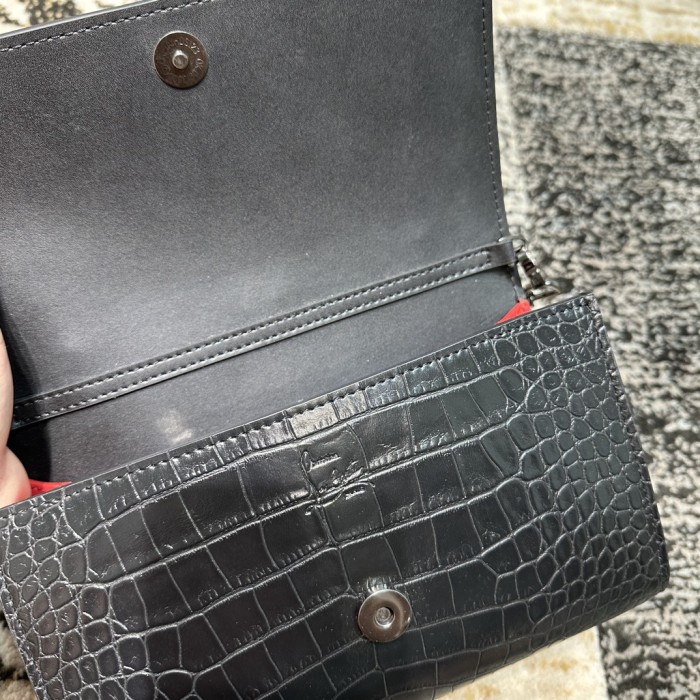 Leather bag ,5A ,size 23.5x6x14cm,with box,  B110-348