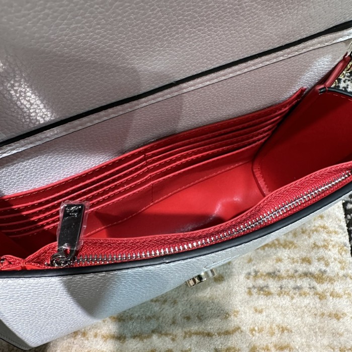 Leather bag ,5A ,size 23.5x6x14cm,with box,  B110-347