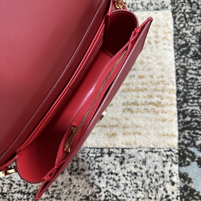 Leather bag ,5A ,size 23.5x6x14cm,with box,  B110-342