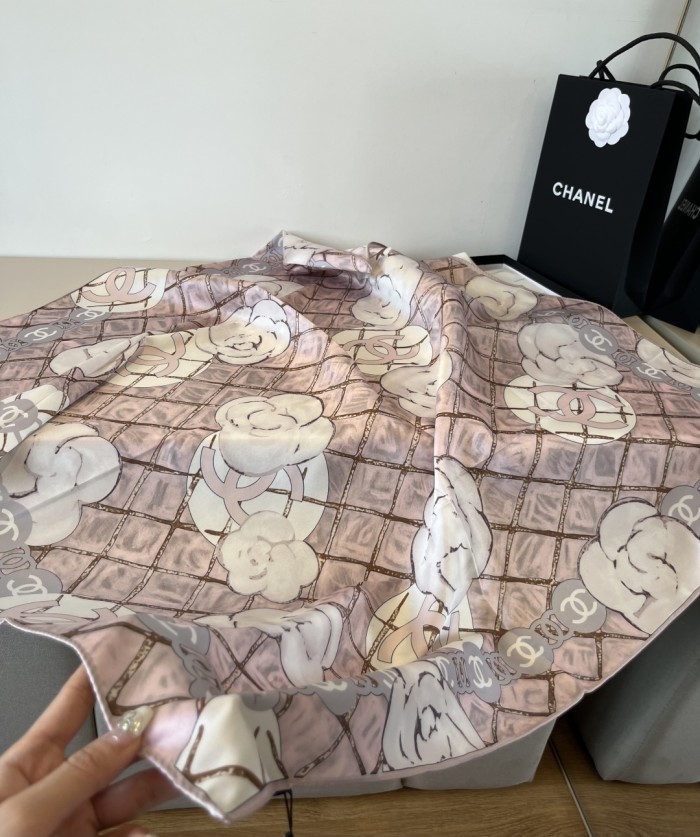 Cotton silk scarf, size 90x90cm, SF20-127-129